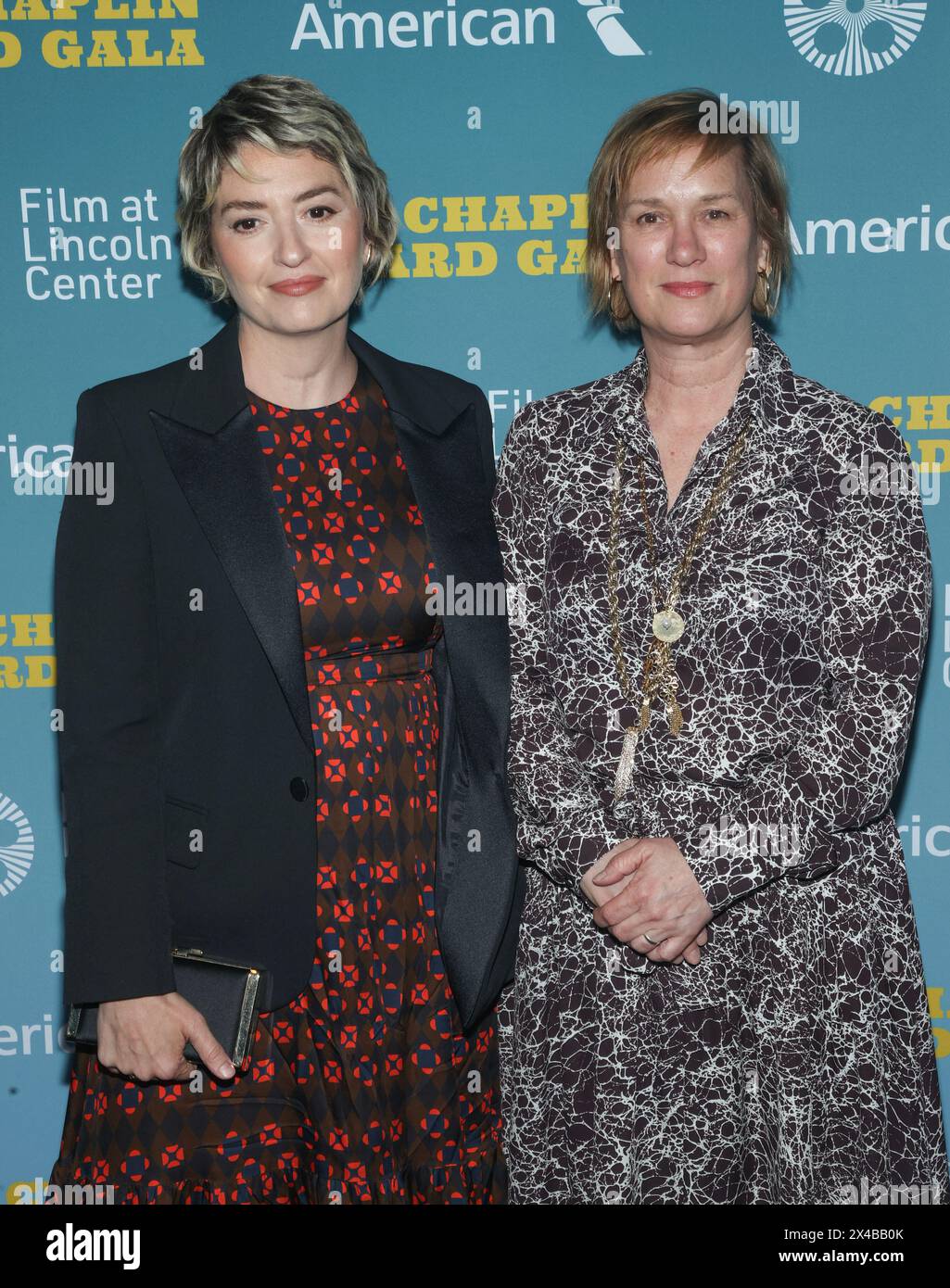 Marielle Heller et Anne Carey assistent au 49e Chaplin Award en l’honneur de Jeff Bridges au Lincoln Center de New York le 29 avril 2024 Banque D'Images