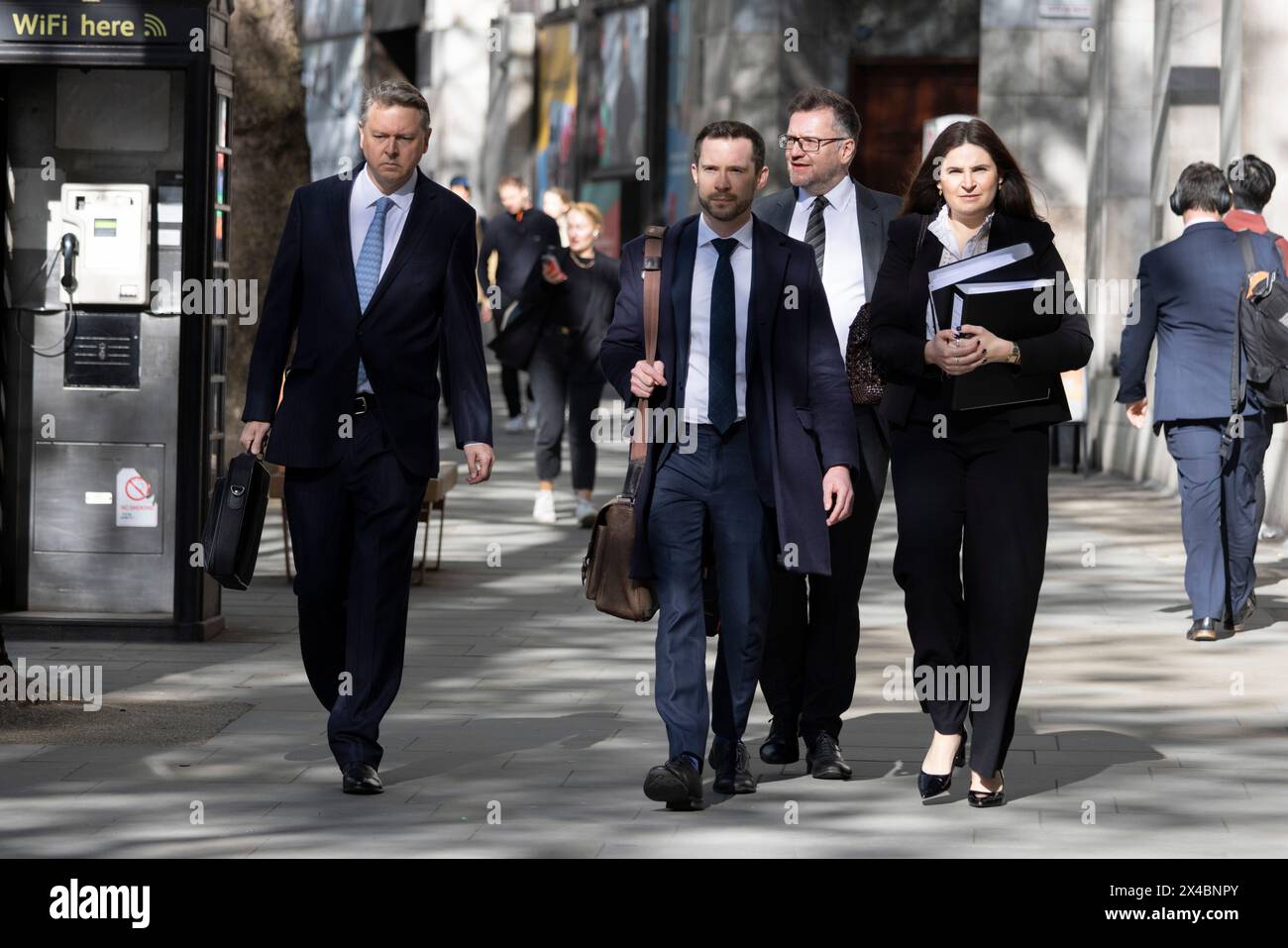 Hugh Flemington, ancien chef du service juridique de Post Office Limited arrivant à la Post Office Inquiry, Aldwych House, Londres, Royaume-Uni Banque D'Images