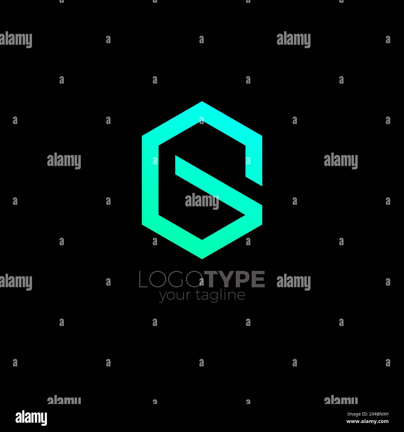 G conception du logo moderne hexagonal. Icône lettre G. Illustration de Vecteur