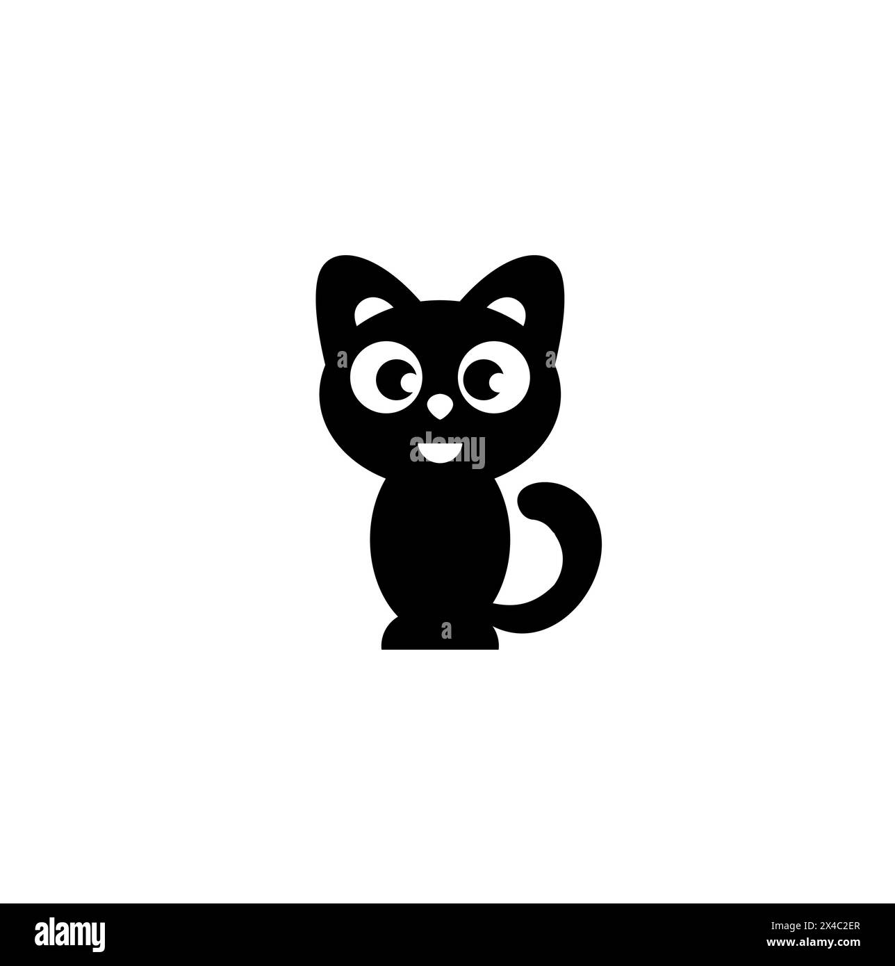 Illustration vectorielle du logo Cat Cute Illustration de Vecteur