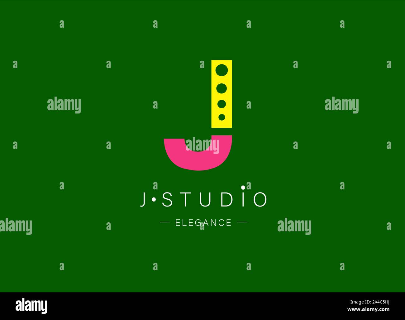 Lot de logos minimalistes. Monogramme des lettres J. pour carte de visite Illustration de Vecteur