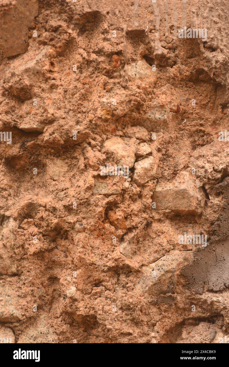 Texture de mur en béton rugueux qui représente une surface Banque D'Images