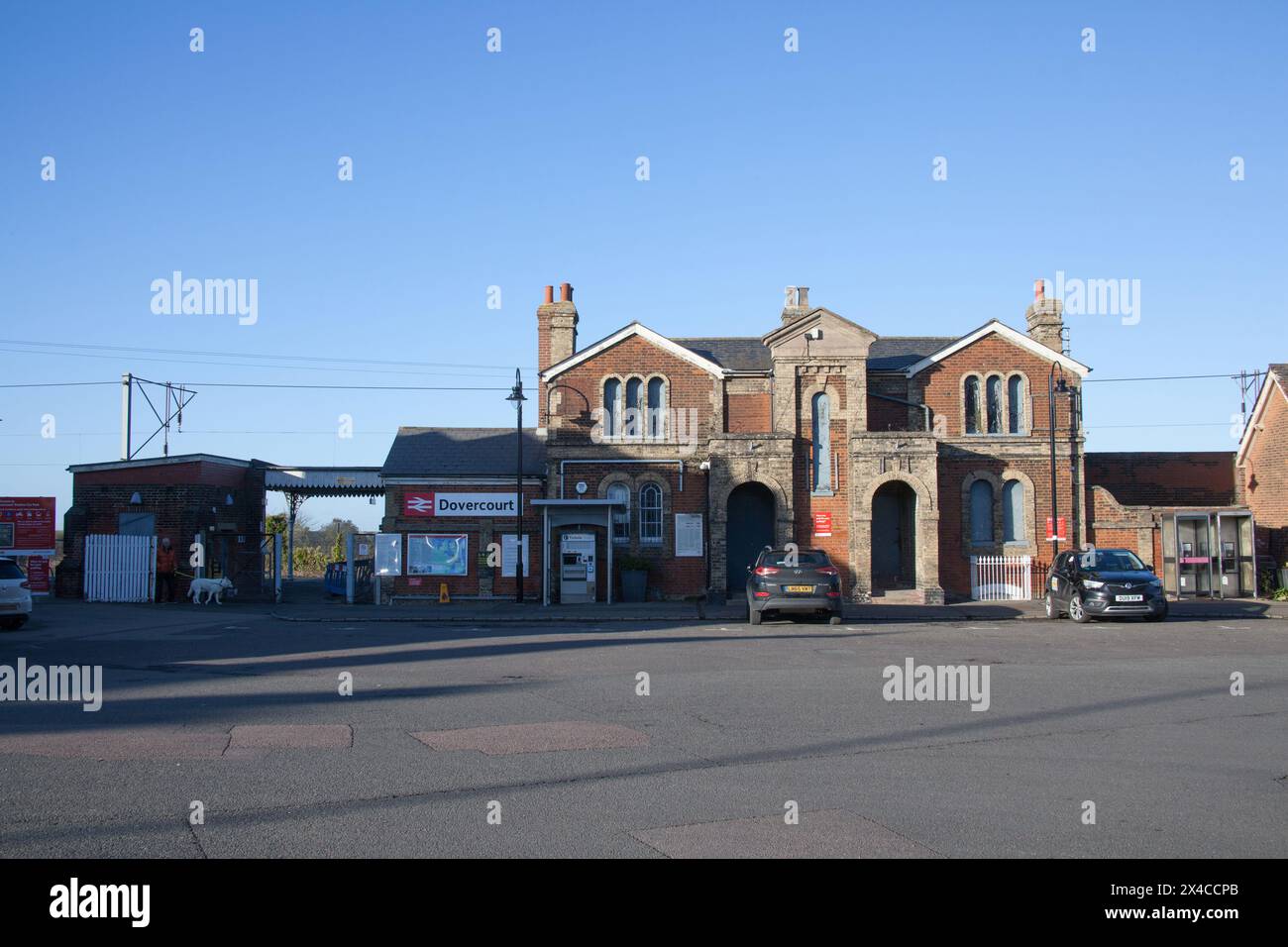 La gare de Dovercourt, Harwich, Essex au Royaume-Uni Banque D'Images
