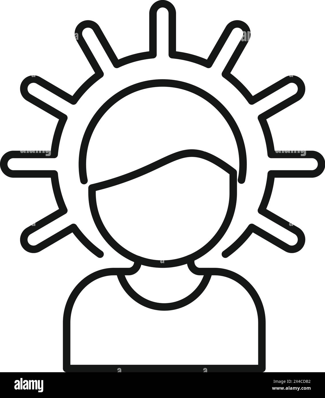 Vecteur de contour d'icône de personne bénie. Prière de personne. Dieu saluant l'amour Illustration de Vecteur