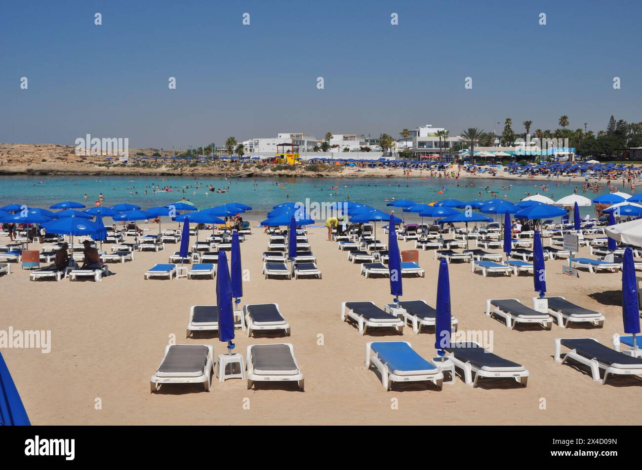 Plage de Vathia Gonia à Agia Napa, Chypre Banque D'Images