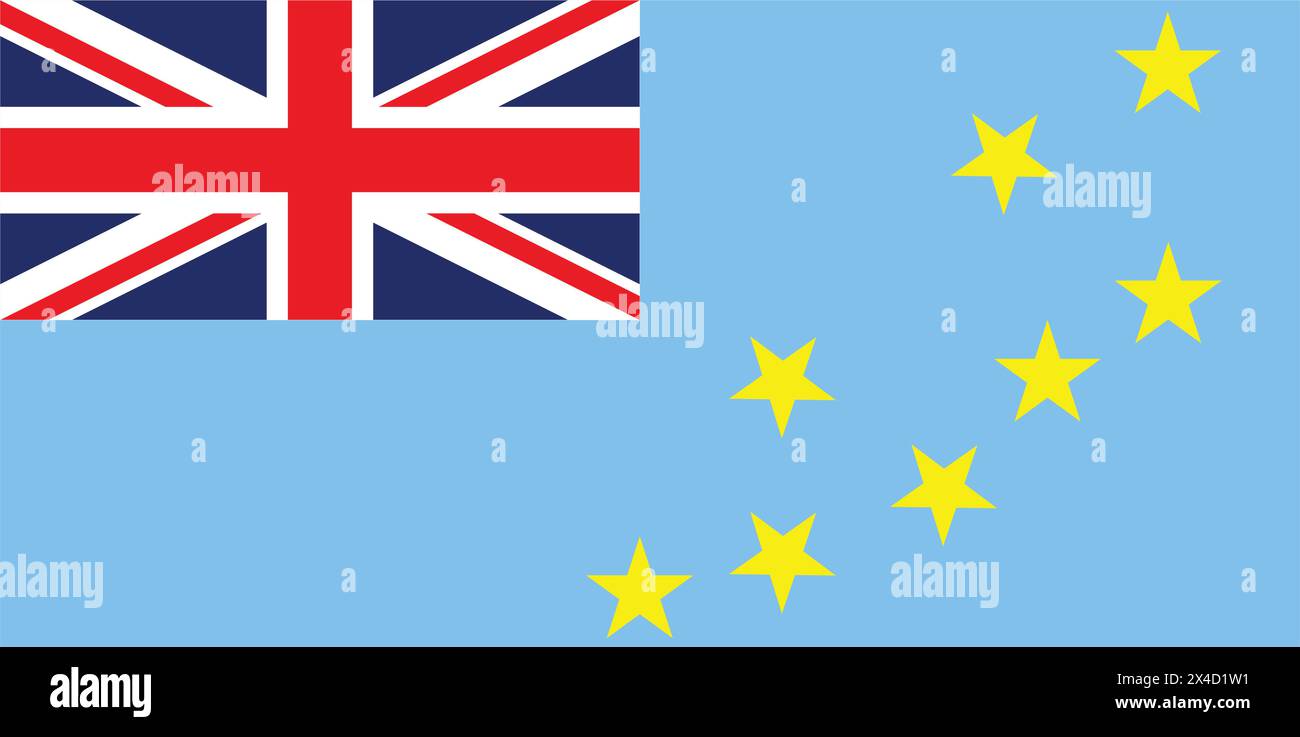 Drapeau national de Tuvalu, panneau Tuvalu, drapeau de Tuvalu Illustration de Vecteur