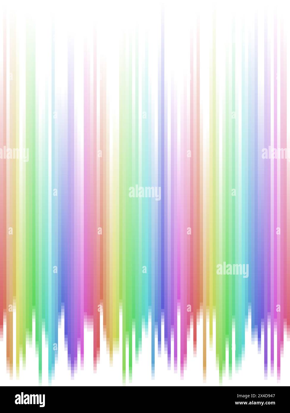 Dégradé de rayures arc-en-ciel pastel avec motif mosaïque de carrés, fond blanc, papier peint graphique vectoriel ou dépliant Illustration de Vecteur