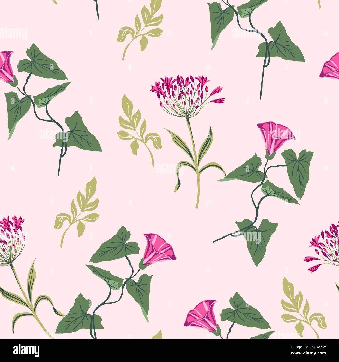 Motif floral pour le textile, décoration à la maison, mode, papier peint etc. Banque D'Images