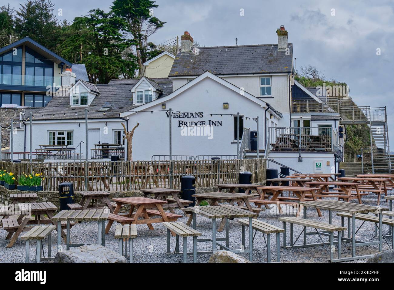 Wiseman's Bridge Inn, Wiseman's Bridge, Near Saundersfoot, Pembrokeshire, pays de Galles Banque D'Images