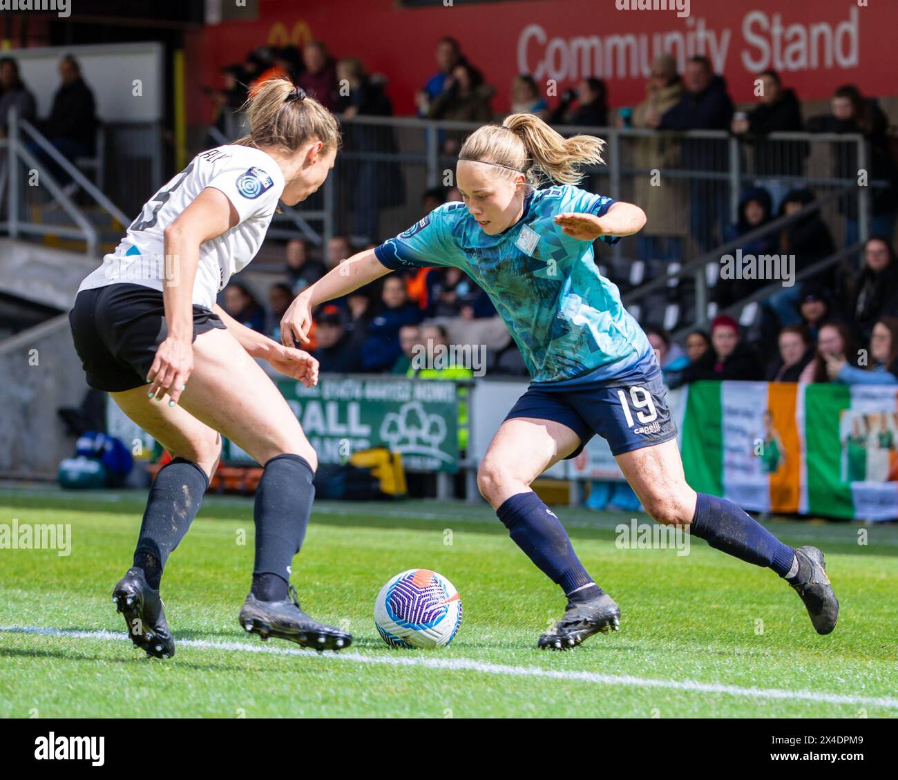 Lotta Lindström, football international finlandais, lionnes de Londres contre Lewes FC Women, le 28 avril 2024 dans Barclays Womens Championship Banque D'Images