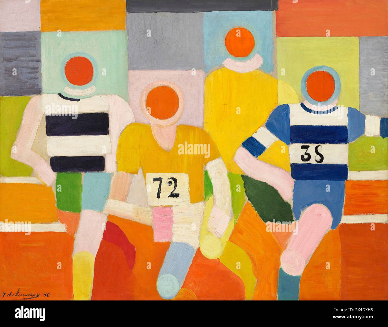 Art by robert delaunay les coureurs Banque de photographies et d