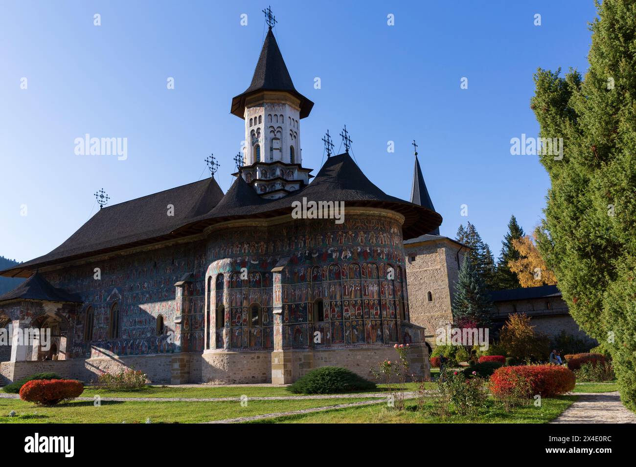 Roumanie, Transylvanie, Bucovine, Comté de Suceava. Orthodoxe oriental. Monastère de Sucevita. Banque D'Images
