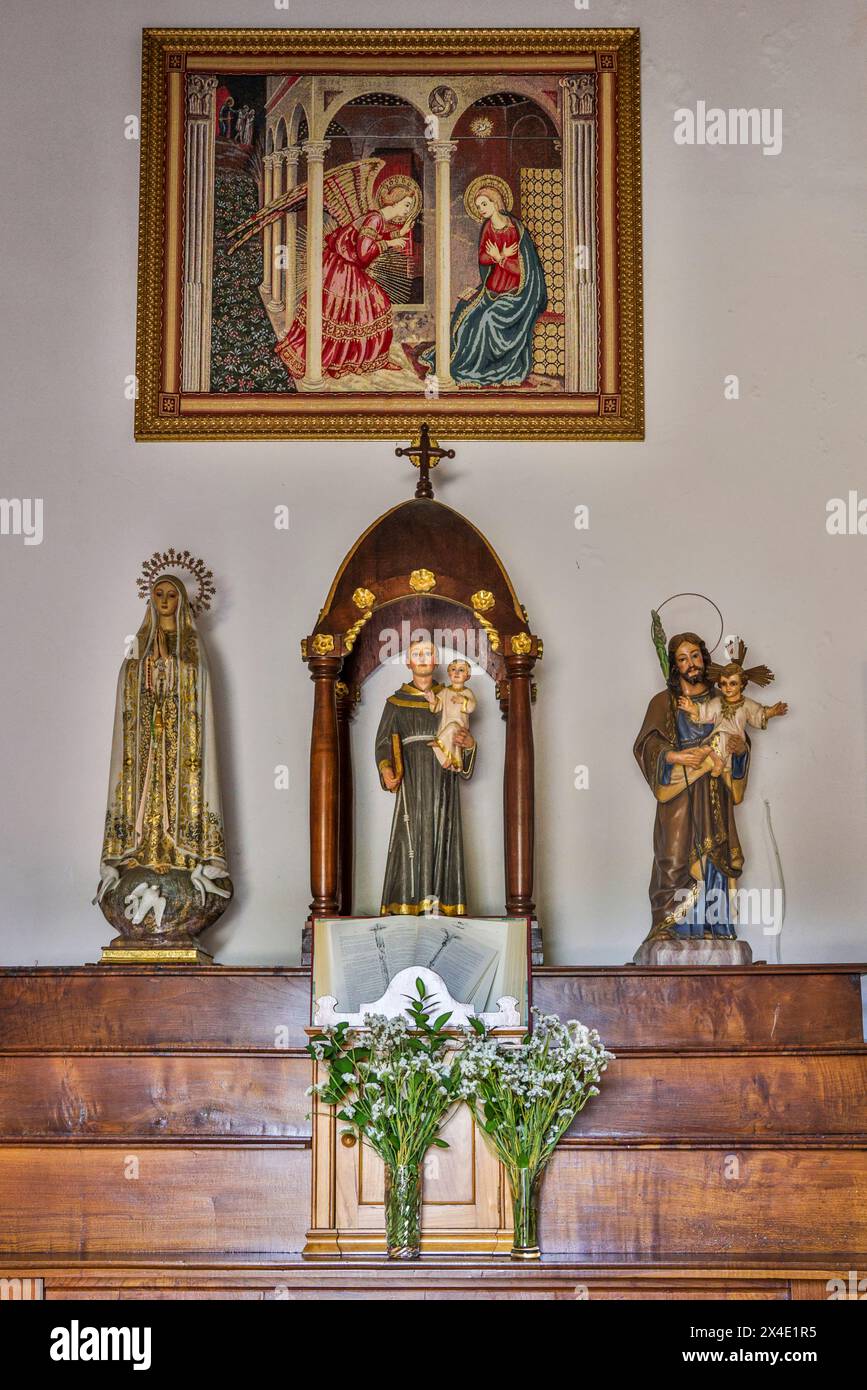 Espagne, Galice. Petite chapelle entre Ventras de Naron et Palas de Rei Banque D'Images