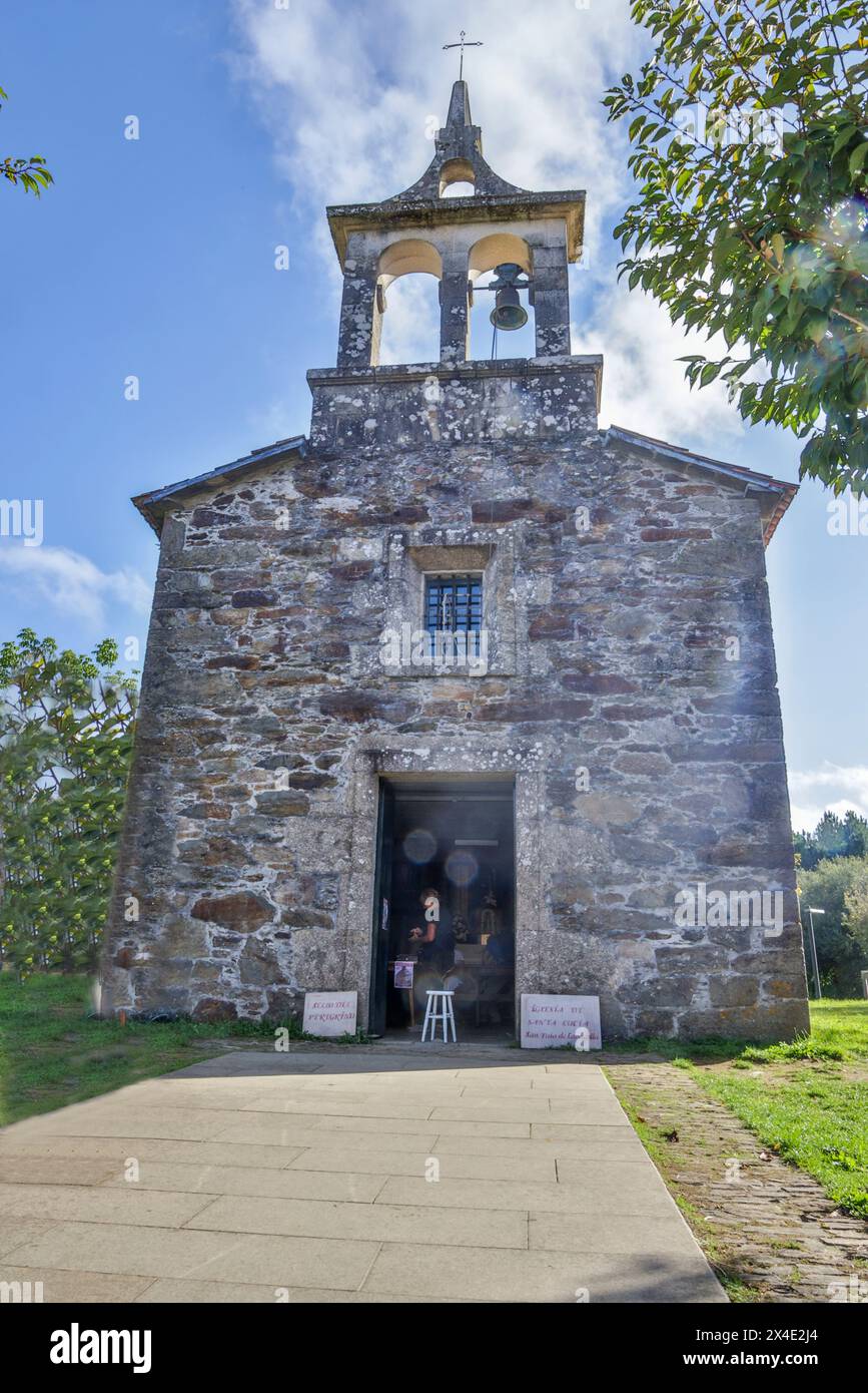 Espagne, Galice. Petite chapelle près de Lavacolla. (Usage éditorial uniquement) Banque D'Images