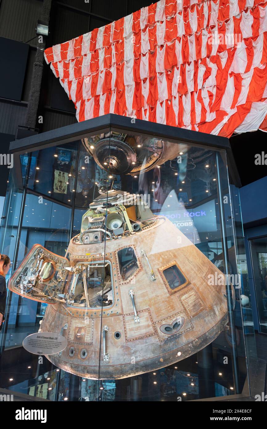 Module de commande Apollo 16. Davidson Center for Space exploration : Saturn V Hall. U.S. Space and Rocket Center, Huntsville, Alabama. Banque D'Images