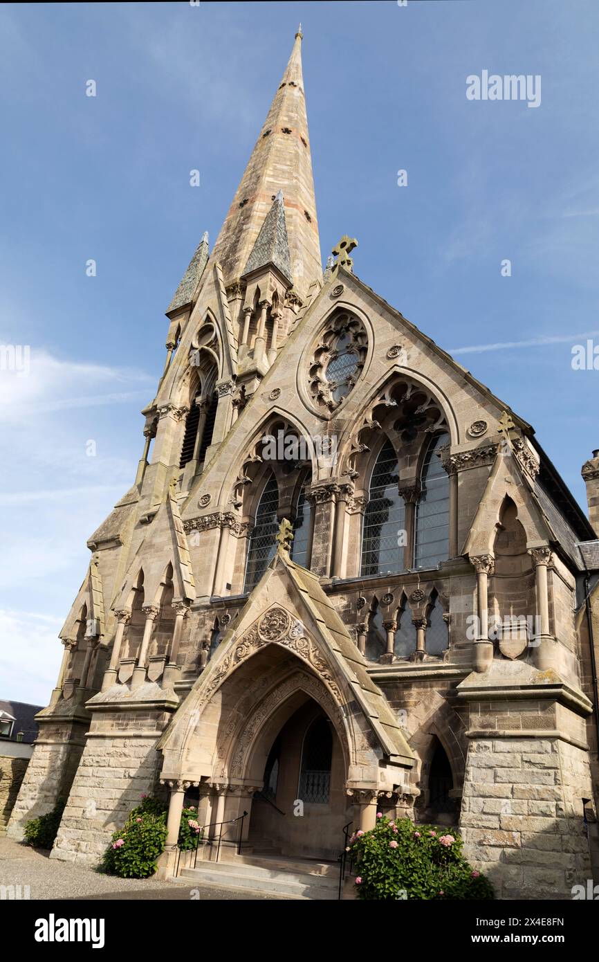 Église paroissiale Kelso North à Kelso, en Écosse.. Conçu par Frederick T. Pilkington, le lieu de culte de l'Église d'Écosse date de 1866. Banque D'Images