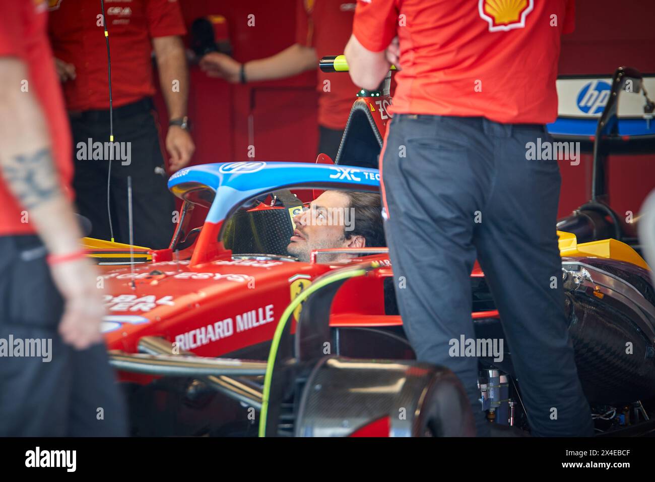 Miami Gardens, Floride, États-Unis. 2 mai 2023. Pré-Con Day. 55 Carlos Sainz (ESP) Ferrari en F1 Grand Prix de Miami à Miami International Autodrome à Miami Gardens, Floride, États-Unis. Crédit : Yaroslav Sabitov/YES Market Media/Alamy Live News. Banque D'Images