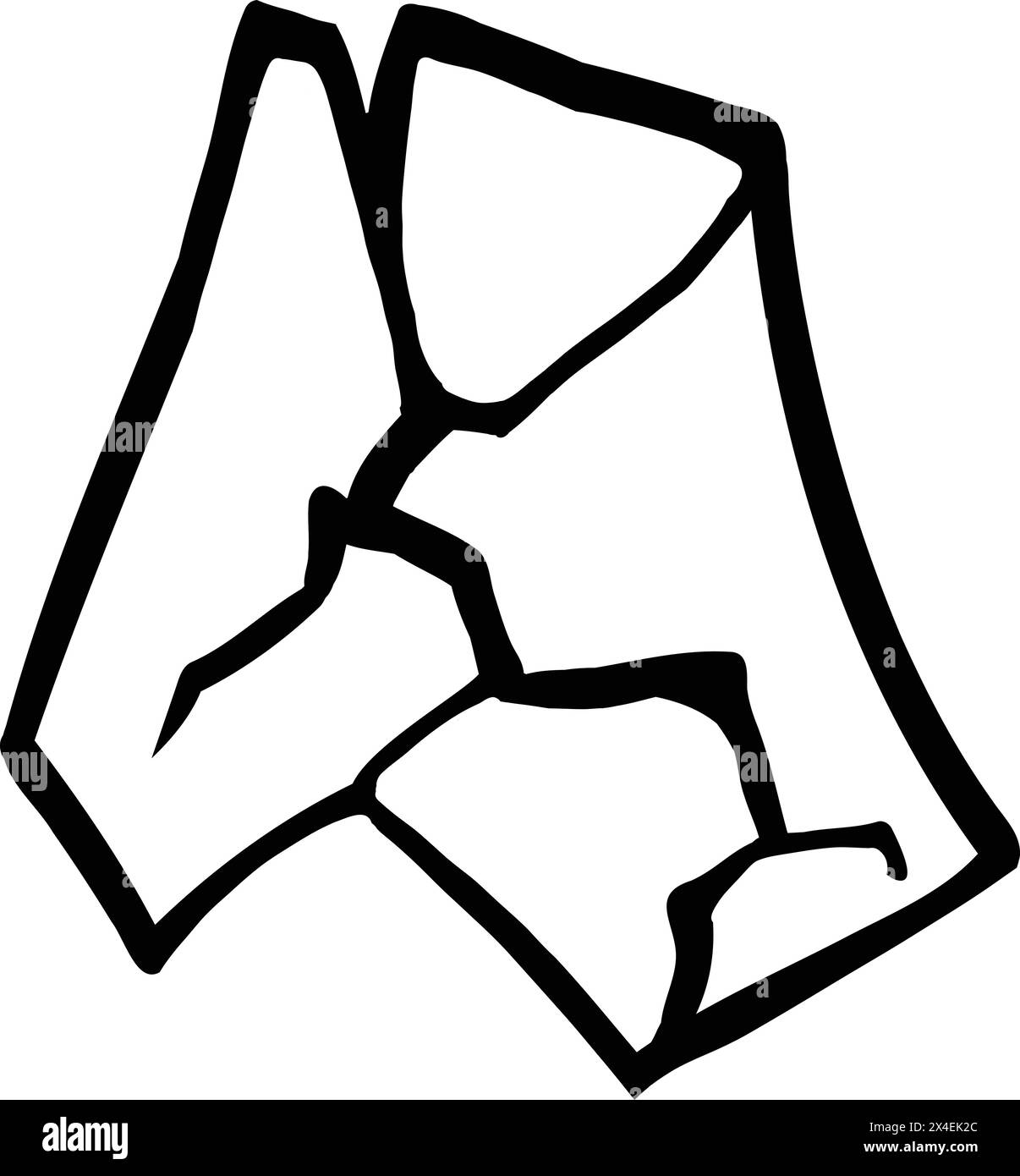 Verre fissuré. Vitre brisée, surface vitrée brisée et silhouette de verre brisé. Fissure miroir brisé ou trou de balle. Vecteur Illustration de Vecteur