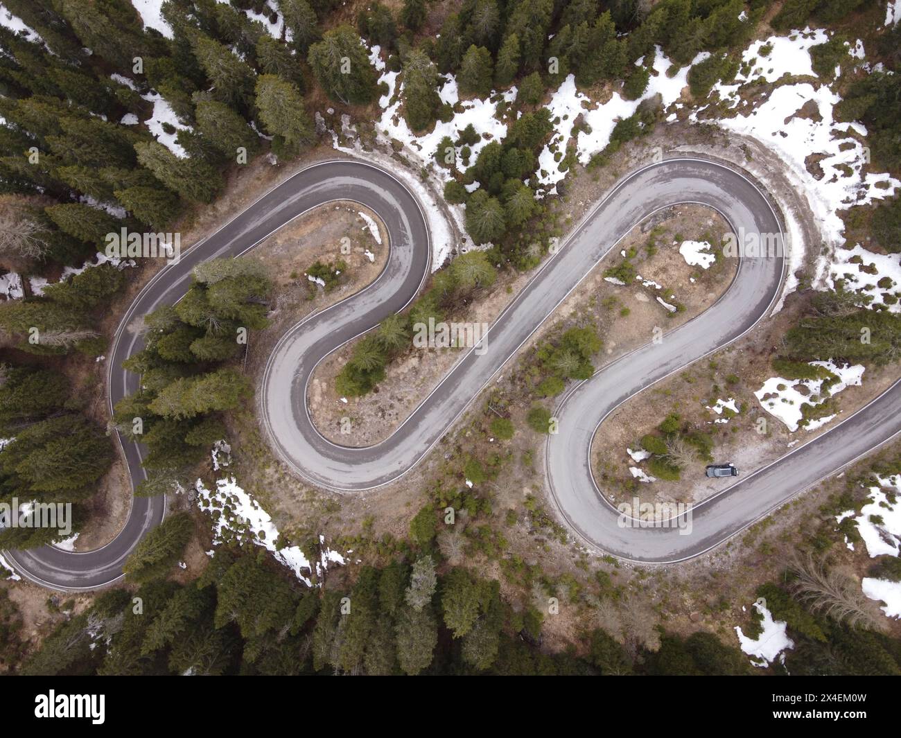 Snake Road à Passo Giau dans les Dolomites Alpes italiennes Banque D'Images