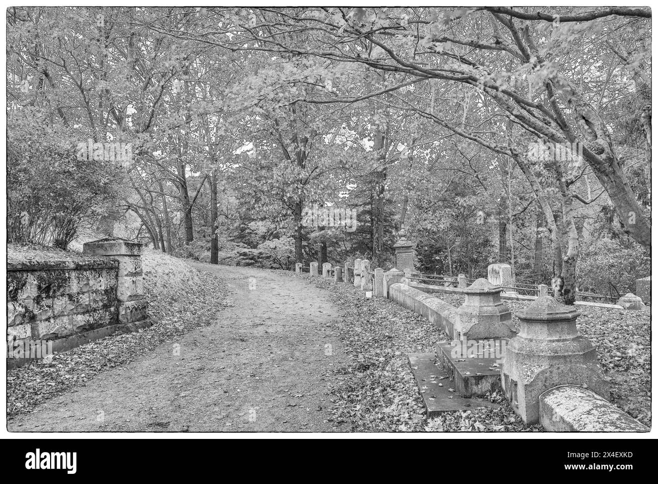 USA, Sleepy Hollow. Sleepy Hollow Cemetery. (PR) Banque D'Images