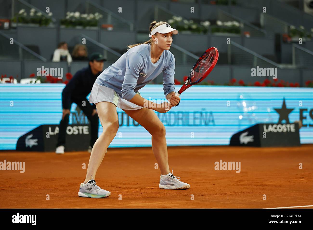 Madrid, Espagne. 2 mai 2024. Elena Rybakina (KAZ) Tennis : Elena Rybakina en demi-finale contre Aryna Sabalenka lors des tournois WTA 1000 tournoi Mutua Madrid Open au Caja Magica à Madrid, Espagne . Crédit : Mutsu Kawamori/AFLO/Alamy Live News Banque D'Images