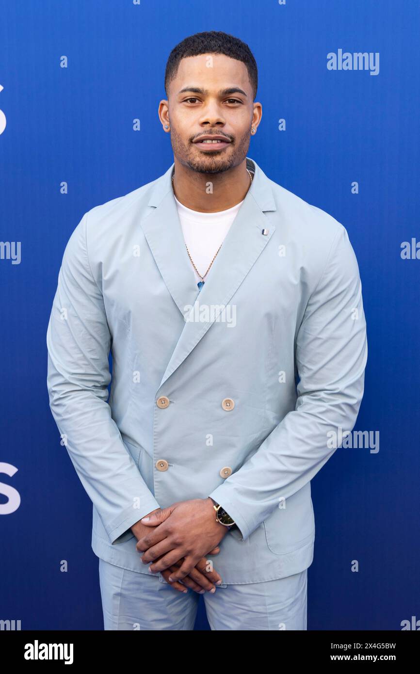 Hollywood, États-Unis. 02 mai 2024. Jordan Calloway assiste aux arrivées de la CBS Fall Schedule Celebration au Paramount Studios à Hollywood, CA, le 2 mai 2024. (Photo de Corine Solberg/Sipa USA) crédit : Sipa USA/Alamy Live News Banque D'Images