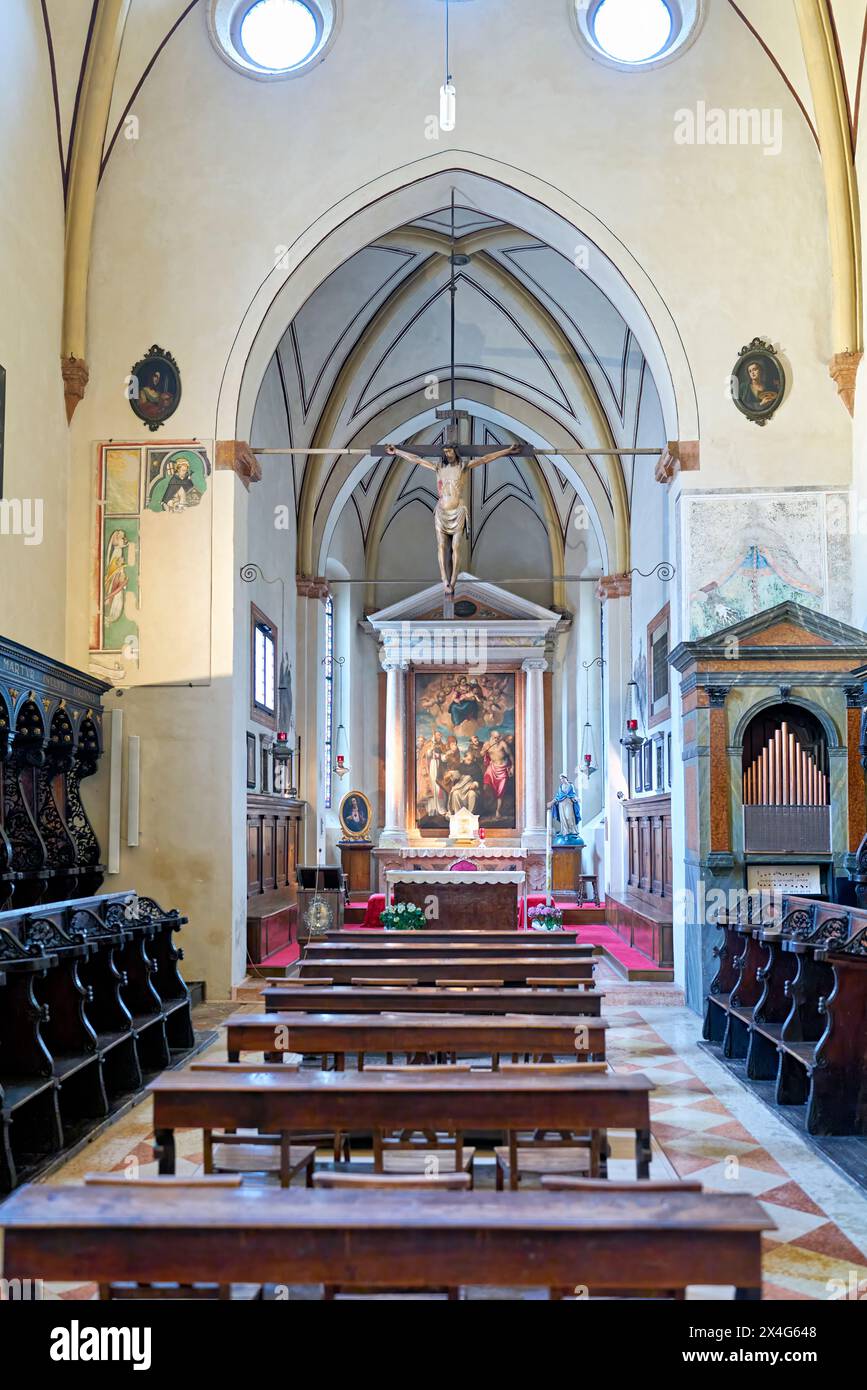 Vérone Veneto Italie. La basilique Sainte-Anastasie. Cappella Giusti (chapelle Giusti) Banque D'Images