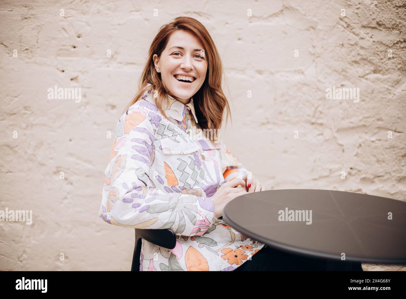 Portrait de femme heureuse et souriante Banque D'Images
