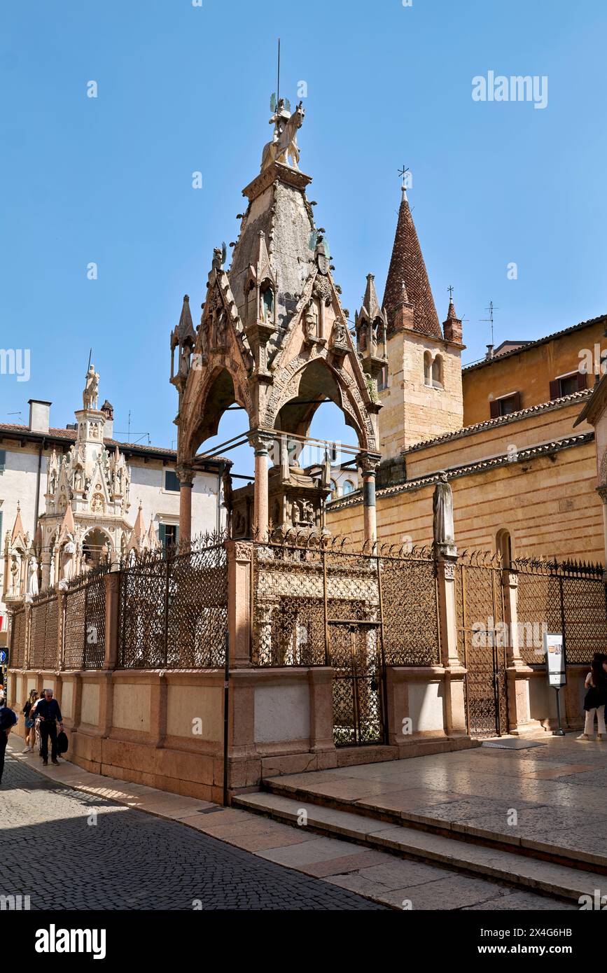 Vérone Veneto Italie. Les tombes Scaliger Banque D'Images