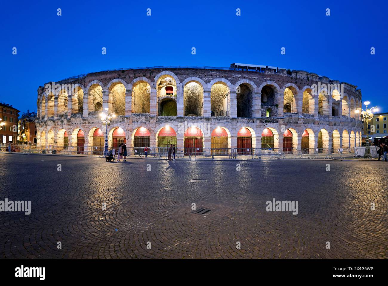 Vérone Veneto Italie. Les arènes de Vérone - Amphithéâtre romain Banque D'Images