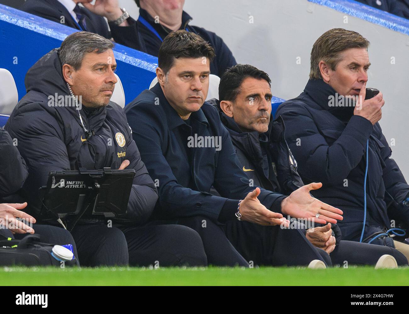 Londres, Royaume-Uni. 02 mai 2024 - Chelsea v Tottenham Hotspur - premier League - Stamford Bridge. Mauricio Pochettino, directeur de Chelsea. Crédit photo : Mark pain / Alamy Live News Banque D'Images