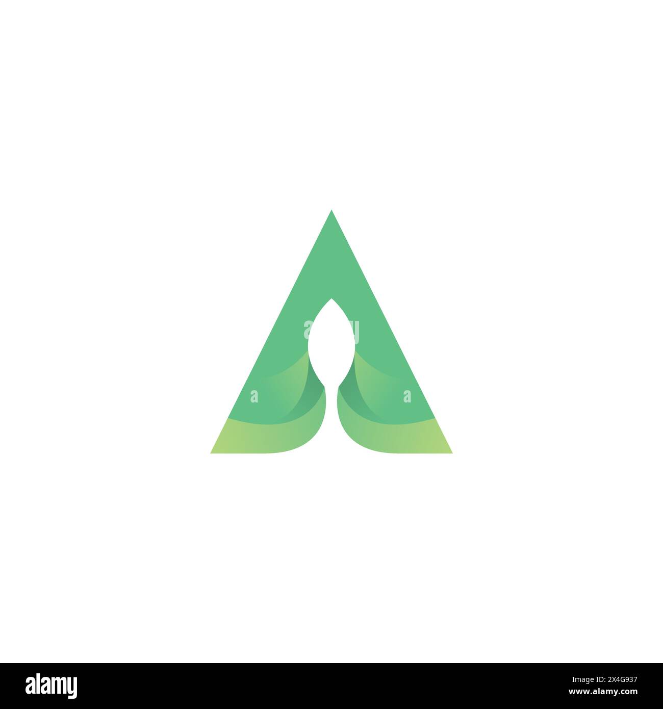 Logo lettre A nature Leaf. Logo a Leaf Illustration de Vecteur