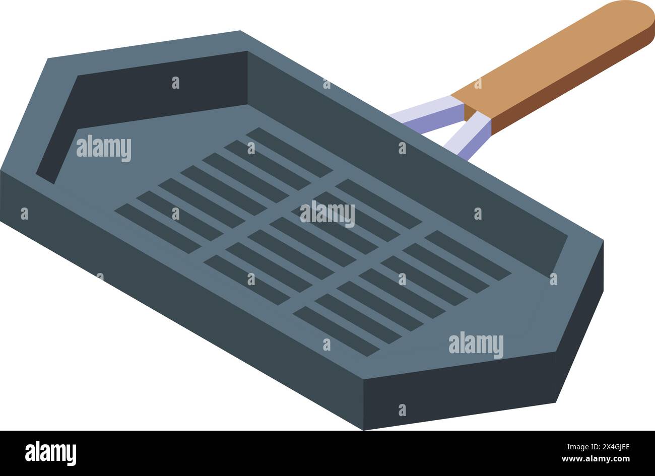 Vecteur isométrique d'icône de pan de barbecue. EQUIPEMENT de cuisson. Outil en acier Illustration de Vecteur