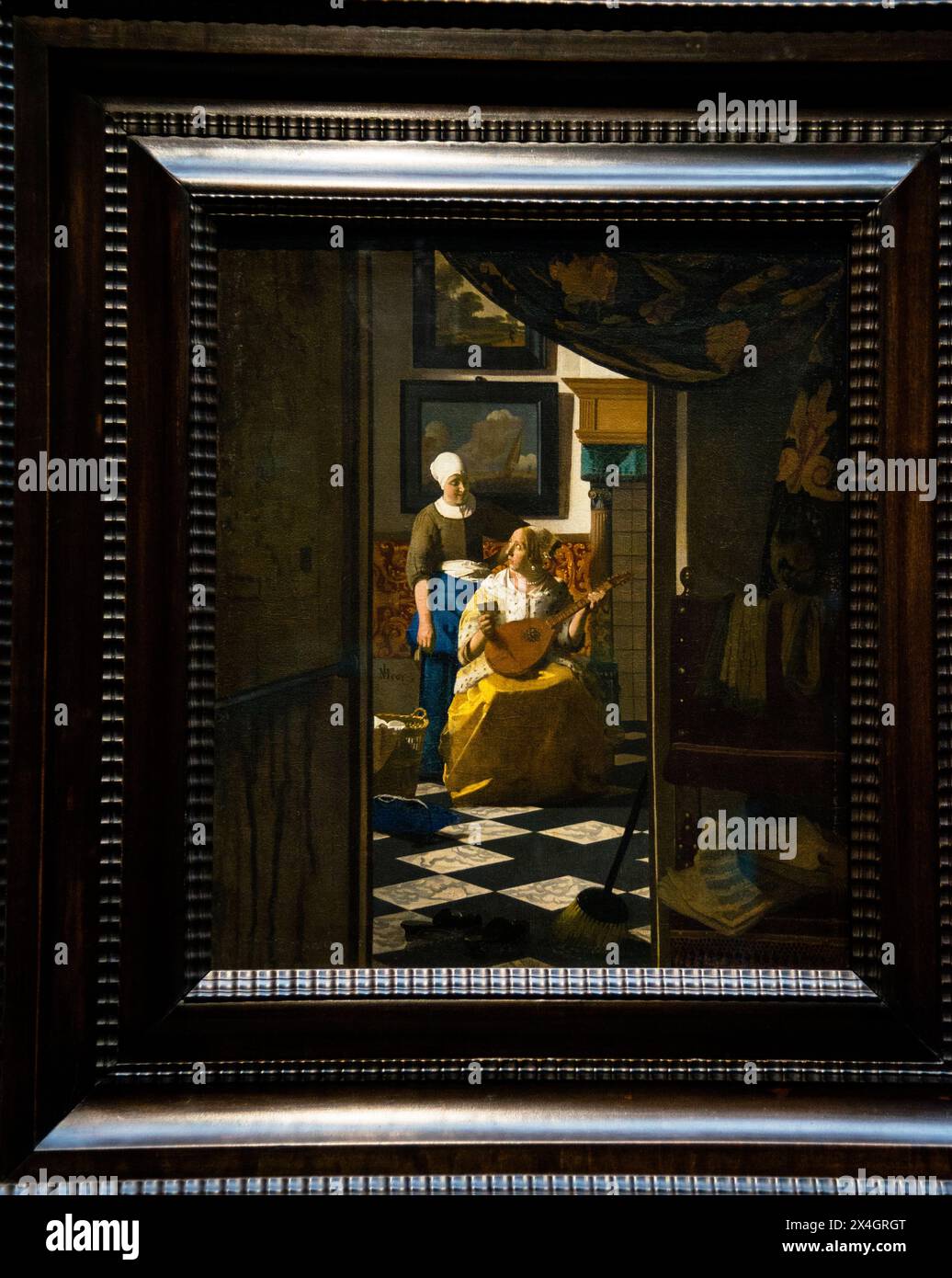La lettre d'amour, Johannes Vermeer, Rijksmuseum, Amsterdam, pays-Bas. Banque D'Images