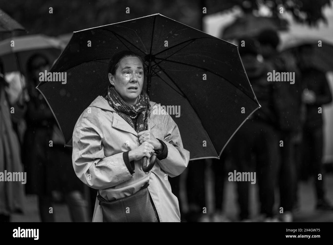 Les parents des enfants morts il y a exactement un an dans une fusillade à OS Vladislav Ribnikar à Belgrade sont arrivés ce matin devant l'école. Là, ils ont déposé des fleurs et allumé des bougies à la mémoire des enfants assassinés et du gardien de l'école. À 8 h 41, des sirènes ont retentit devant l'école. Dans le même temps, les médias en Serbie ont arrêté le programme et observé une minute de silence en l'honneur des personnes tuées. Les parents sont ensuite allés au parc Tasmajdanski, l’endroit où les enfants ont grandi et joué. Un mur vidéo a été installé à Belgrade (Sebi), montrant des photographies des victimes Banque D'Images