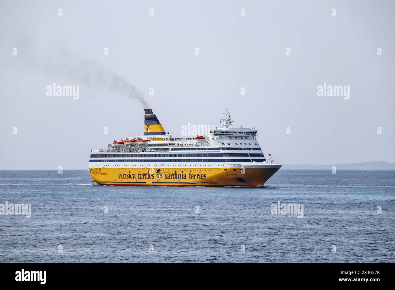 Nice, France - 26 août 2023 : ferry qui va de Nice à la Corse et à la Sardaigne Banque D'Images