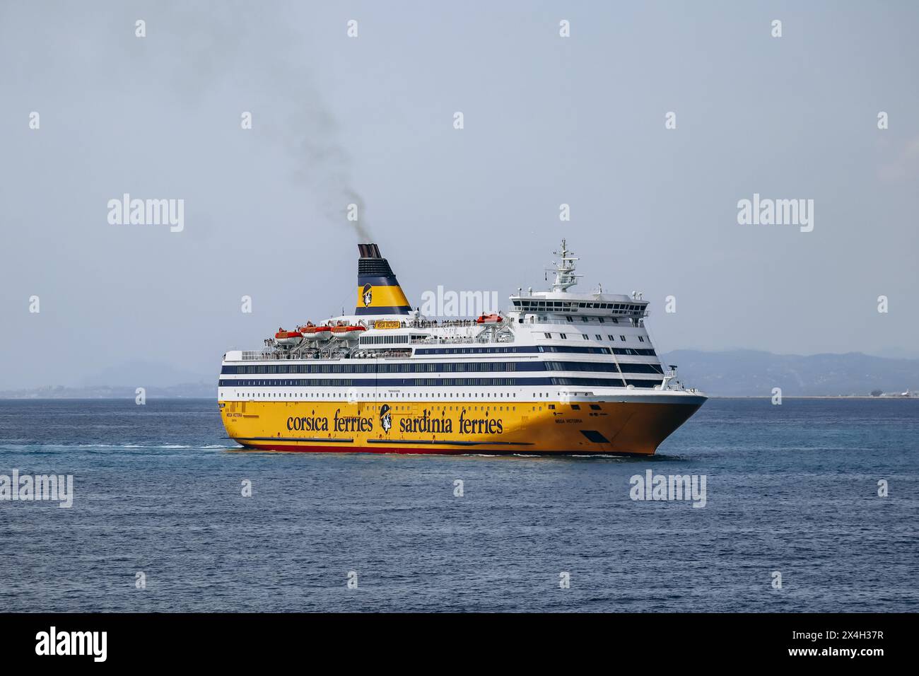 Nice, France - 26 août 2023 : ferry qui va de Nice à la Corse et à la Sardaigne Banque D'Images