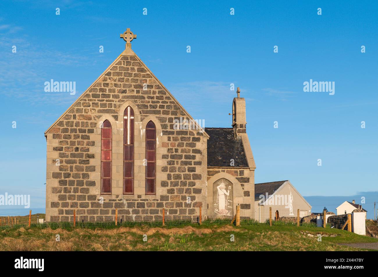 Église catholique romaine de Barr, Northbay, île de Barr, Hébrides extérieures Banque D'Images