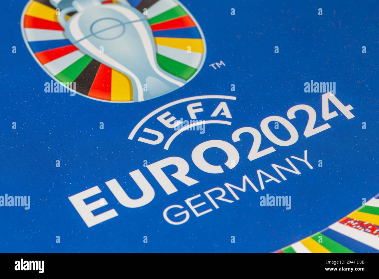 Logo UEFA-EURO 2024 : le Championnat d'Europe 2024 se déroulera en Allemagne du 14 juin 2024 au 14 juillet 2024 Banque D'Images