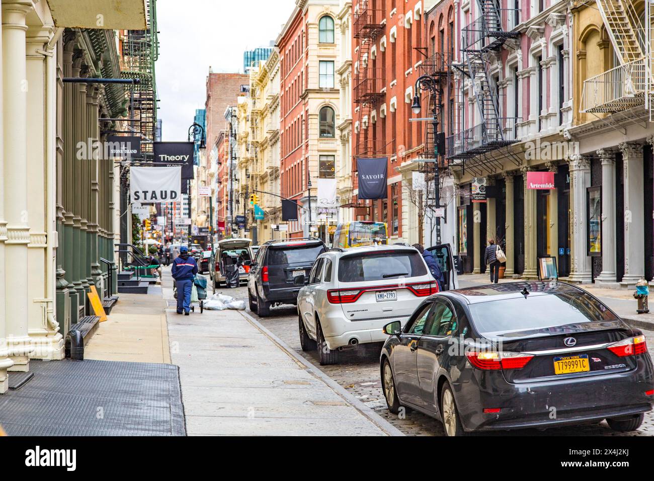 Scène de rue, Broadway, SoHo, Manhattan, New York Banque D'Images