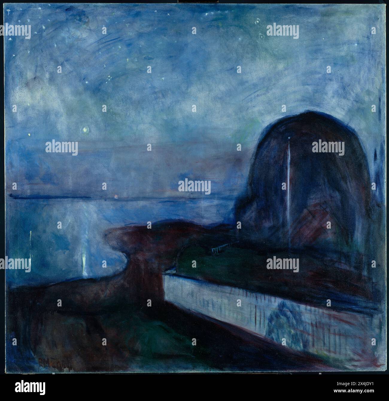 Edward Munch. Nuit étoilée, 1893 Banque D'Images