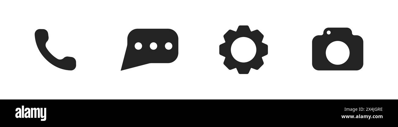 Icônes de programmes sur gadgets. Icône Paramètres. Logo des icônes web pour Internet, téléphone, ordinateur. Illustration vectorielle. Illustration de Vecteur