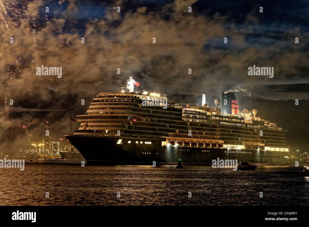 Southampton, Royaume-Uni, 03/05/2024, le Queen Anne de Cunard quitte le port de Southampton pour sa première croisière. Crédit : Michael Palmer/Alamy Live News Banque D'Images