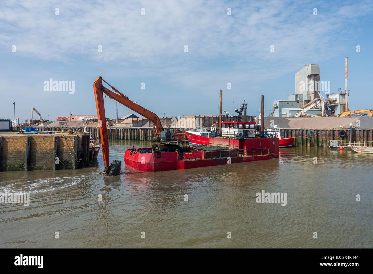 Wyre Sands, Dredger, dragage, Whitstable, Harbour, Whitstable, Kent, Angleterre Banque D'Images