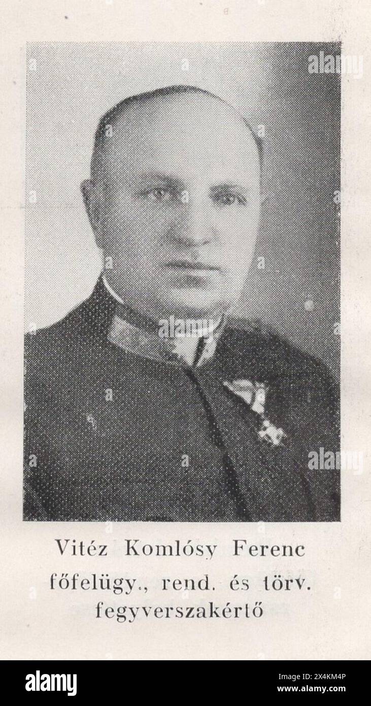 Borbély Zoltán/ Dr Kapy Rezső. : A 60 éves magyar rendőrség 1881-1941. / La police hongroise âgée de 60 ans 1881-1941 . Anniversaire de la police hongroise almanach. Archives de photos de la police hongroise / Banque D'Images