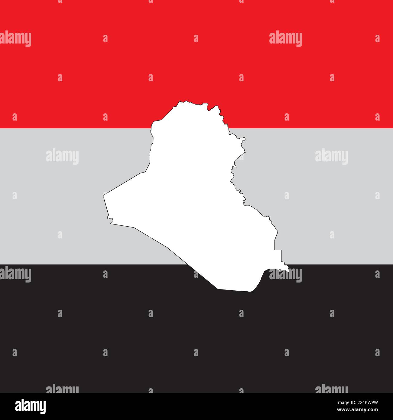 Carte de pays de l'Irak, fond de conception d'illustration vectorielle Illustration de Vecteur