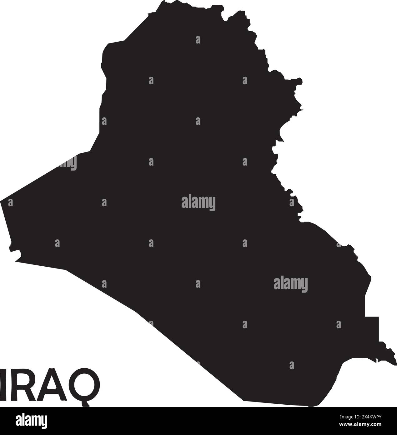 Carte de pays de l'Irak, fond de conception d'illustration vectorielle Illustration de Vecteur