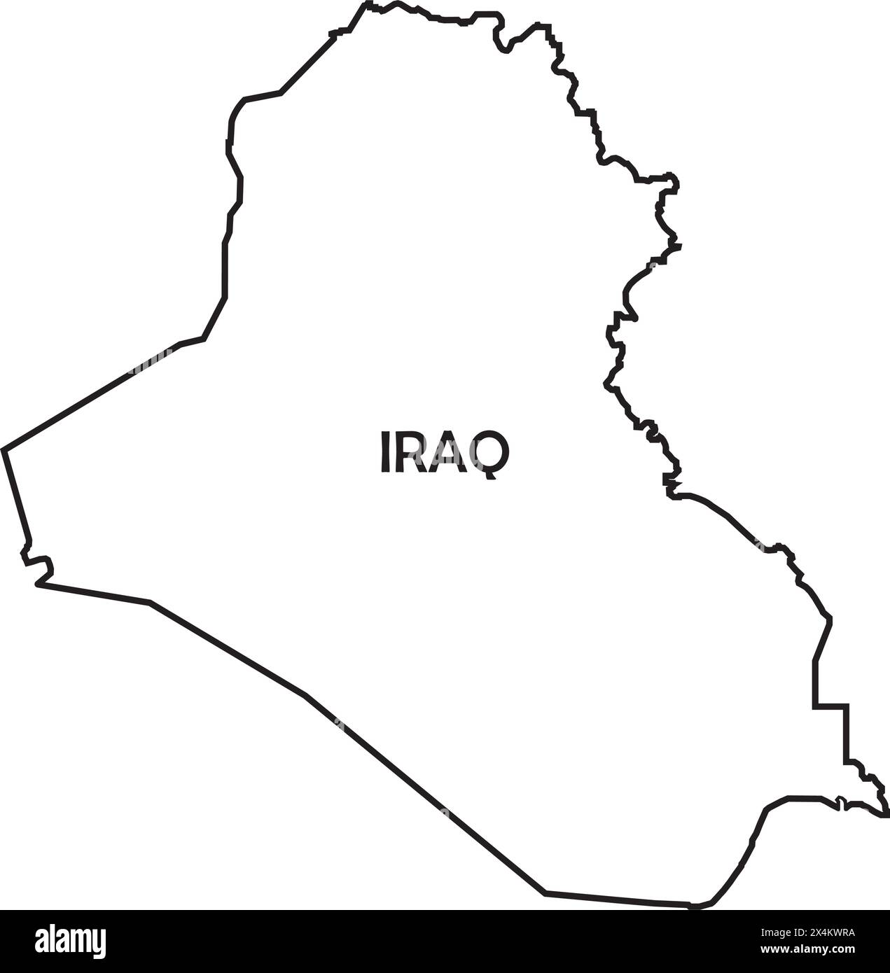 Carte de pays de l'Irak, fond de conception d'illustration vectorielle Illustration de Vecteur