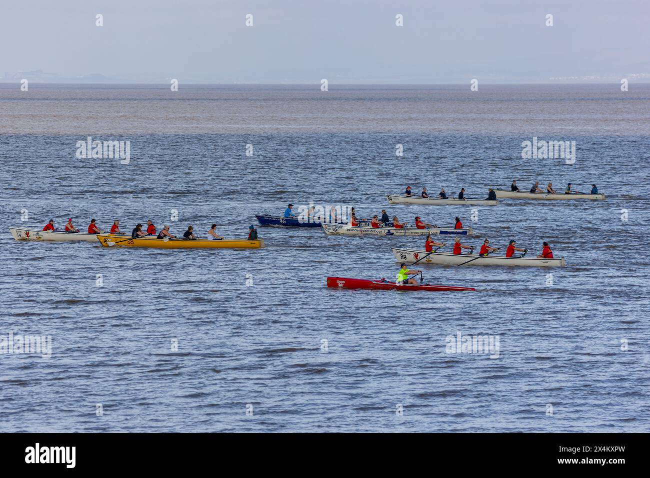 Régate du club d'aviron côtier de Clevedon Banque D'Images