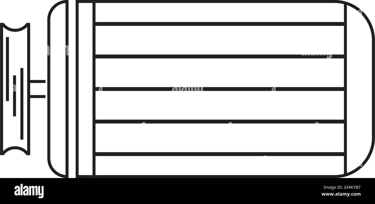 Icône de dynamo électrique, conception plate d'illustration Illustration de Vecteur
